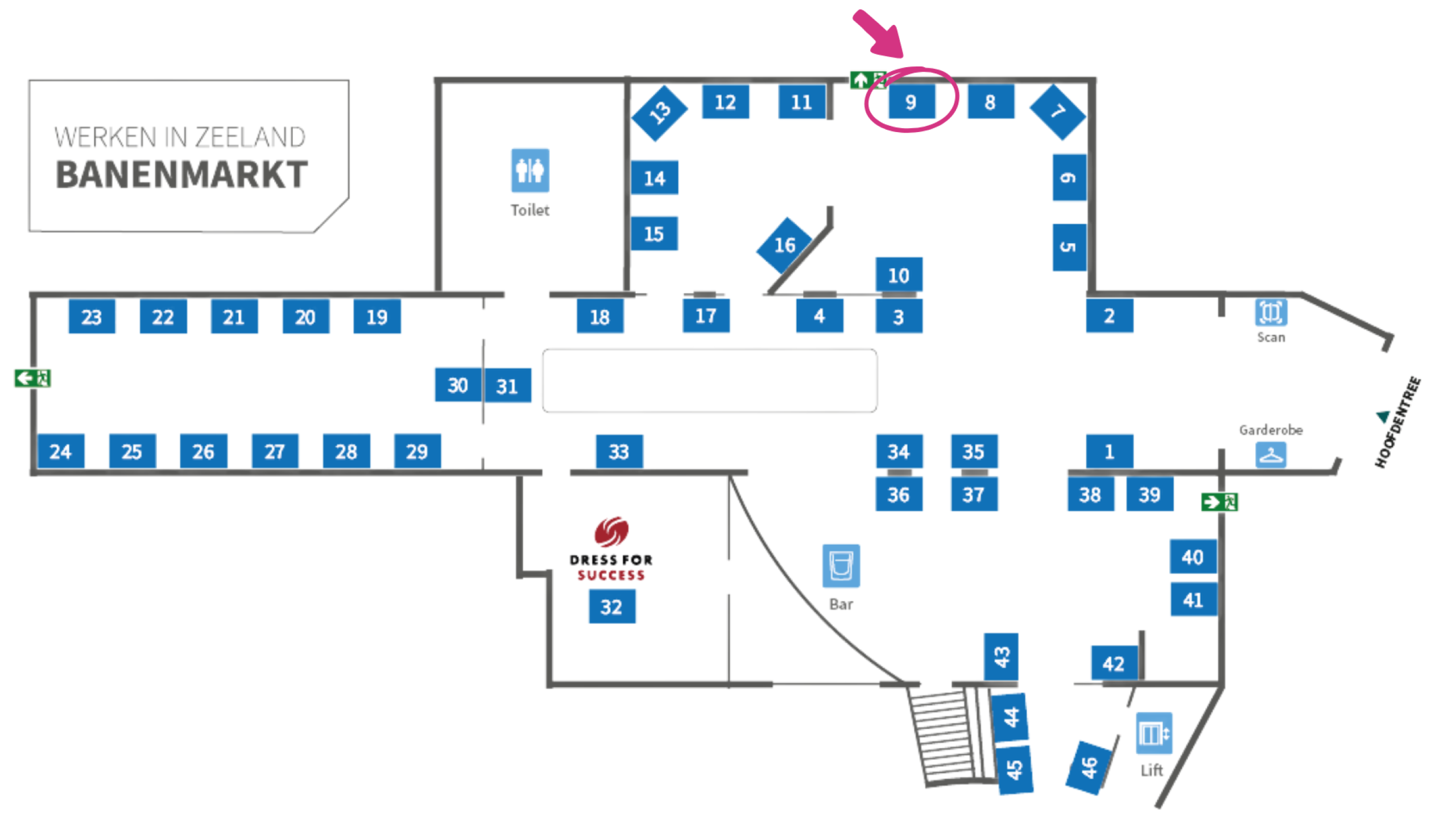 plattegrond banenmarkt Goes Zeeland Recruitment